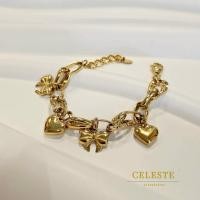 ราคา กำไลรุ่น Bowheart Stainless ชุบทอง 18 k ไม่ลอกไม่ดำ (40476419987)