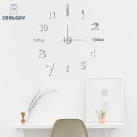 ราคา นาฬิกาแขวนติดผนังแบบ 3D กระจกสติ๊กเกอร์ ดีไซน์ mute quartz เพื่อการตกแต่งบ้าน (56900489806)