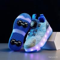 ราคา รองเท้าล้อเด็ก หมุนได้ ตาข่ายระบายอากาศ มีไฟ LED (48900781893)
