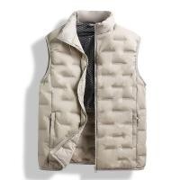 ราคา พร้อมสต็อกผู้ชายผู้หญิงสไตล์เดียวกันเสื้อกั๊กเย็นทนเสื้อกั๊กอบอุ่นแขนกุดยืนขึ้นปกแจ็คเก็ตขนแกะซับหนาสบายๆเสื้อกั๊ก (50800510764)