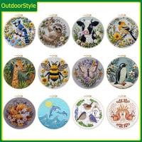 ราคา สไตล์กลางแจ้ง ชุดเย็บปักถักร้อยปักครอสติชปั๊มสัตว์พร้อมด้ายสีผ้าห่วง (26893491297)