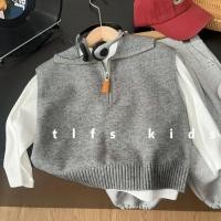 ราคา ปกป้ายหนังเสื้อกั๊กเสื้อกันหนาว 2025 ฤดูใบไม้ผลิสไตล์ใหม่เสื้อกันหนาวลําลองชายหญิงแฟชั่นเสื้อกั๊กเสื้อสวมหัวอินเทรนด์ (54501736127)