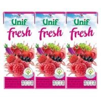 ราคา ยูนิฟ น้ำผักผลไม้ผสมน้ำมิกซ์เบอร์รี่รวม 180 มล x 3 กล่อง (28624835784)