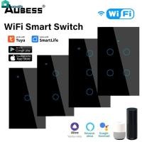 ราคา สวิตช์เปิดปิด Wi Fi Tuya 1 2 3 4gang ตั้งเวลาปิดเครื่องเมื่อไม่อยู่บ้านผ่านแอป ry ทำงานร่วมกับ Google Home Alexa Voice home home home (40975226130)
