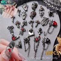 ราคา สำหรับวันฮาโลวีน 10 ชิ้น อุปกรณ์ตกแต่งเล็บสีเข้ม สไตล์พังก์ย้อนยุค จี้รูปไม้กางเขนแมงมุม อุปกรณ์ตกแต่งบ้าน home home (43276023882)