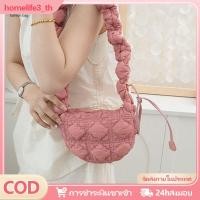 ราคา กระเป๋าทรงก้อนเมฆจีบ กระเป๋าผู้หญิง กระเป๋าผ้าฝ้ายเกาหลี กระเป๋าผ้าฝ้ายแบบมีฟอง กระเป๋าสะพายข้าง กระเป๋าสะพายข้างลำลอง กระเป๋าทรงขนมจีบ (50551602905)