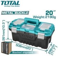 ราคา TOTAL กล่องเครื่องมือช่าง พลาสติก พร้อมถาด ตัวล็อกเหล็ก ขนาด 20 นิ้ว รุ่น TPBX0202 Platic Tool Box (23689324594)
