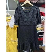 ราคา Jaspal brand Z Xs เดรสแขนตุ๊กตา สีดำ ลายจุดดำ ชายระบาย อก32 เอว26 สะโพก36 ความยาว32 (42017343624)