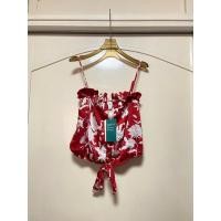 ราคา H M brand Z M เสื้อครอป สายเดี่ยว ลายดอก สีแดง ป้ายห้อย 799 อก30 34 ความยาว17 (29391086094)