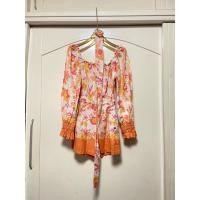 ราคา Misty mynx brand Z S จั๊มกางเกงขาสั้น ลายดอก สีส้ม อก32 เอว26 สะโพก36 ความยาว30 (28291126841)