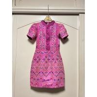 ราคา เดรส Z S เดรสลายไทย ผ้าทอ งานตัด ซับทั้งตัว สวยมาก อก 32 เอว 26 สะโพก36 ความยาว 32 (49101066473)