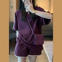 ราคา ชุดเซต 2 ชิ้นผู้หญิง ชุด เสื้อยืดแขนสั้น กางเกงขาสั้น ชุดกีฬา ชุดโยคะสไตล์เกาหลีใหม่ ชุดเซ็ทสวยๆสำหรับสาวอวบ แขนสั้น ลา (26403633671)