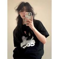 ราคา เสื้อยืดแขนสั้นคอกลม สกรีนลายน่ารัก แฟชั่นฤดูร้อน เกาหลี วินเทจ เสื้อผ้าสาวอวบวัยรุ่น ผ้านิ่มใส่สบาย ทรงหลวม ลำลอง เท่ๆ (29308260232)