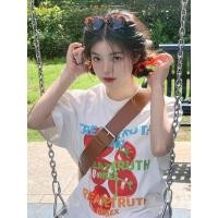 ราคา เสื้อยืดผู้หญิงน่ารักทันสมัย ลายการ์ตูน แขนสั้นสีขาว เหมาะสำหรับวัยรุ่นและคู่รัก ผ้าเนื้อดี สวมใส่สบาย สกรีนลายย้อนยุค (26058603086)