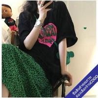 ราคา เสื้อยืดแขนสั้นสไตล์เกาหลี oversize เสื้อผ้าวินเทจผู้หญิงน่ารัก เสื้อโอเวอร์ไซส์สีขาว ลายสตรีท ทรงหลวม (11105014848)