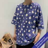 ราคา COGOเสื้อยืดโอเวอร์ไซส์ เสื้อผ้าแฟชั่นผู้หญิงเกาหลี oversize ผ้ามัดย้อม เสื้อผ้าสาวอวบ เสื้อฮิปฮอป เสื้อยืดวัแขนสั้นเดซี (7139517920)