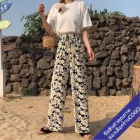 ราคา cogo กางเกงขายาวชีฟองผู้หญิง แฟชั่นเกาหลี ทรงหลวม ลายดอก ขากว้าง กางเกง 9 ส่วน (6344502930)