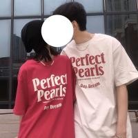 ราคา เสื้อคู่รักชายหญิง Oversize ทรงหลวม แนวสตรีท แฟชั่นเกาหลี เสื้อยืดโอเวอร์ไซส์ผู้หญิง สกรีนลายวินเทจ น่ารั XXL (20258879698)