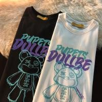 ราคา เสื้อคู่รักชายหญิง Oversize แฟชั่นเกาหลี เสื้อยืดโอเวอร์ไซส์ผู้หญิง สกรีนลายวินเทจ (14400740935)