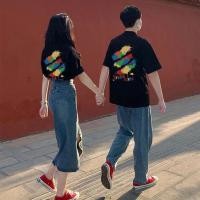 ราคา เสื้อคู่กับแฟนน่ารักๆ Oversize เสื้อผ้าแฟชั่นเกาหลี เสื้อยืดโอเวอร์ไซส์ผู้หญิง สกรีนลายวินเทจ ทรงหลวม แนวสตรีท เท่ๆ XXL (21940903297)