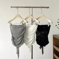 ราคา เซ็กซี่สาวร้อนลูกไม้ลูกไม้ลูกไม้ขึ้นร้อนเพชรท่อบนเสื้อกั๊กผู้หญิงที่มีแผ่นหน้าอก (40669308707)