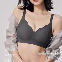 ราคา Thin Semi Fixed Cup Breathable Cup ไร้สาย Push Up Bra ชุดชั้นในสตรี (40164085598)