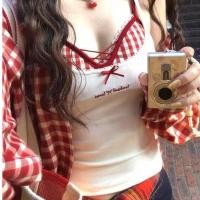 ราคา โดปามีน ลูกไม้ลายสก๊อตกับแผ่นอกยกทรงผู้หญิง (25094167682)