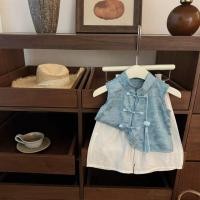 ราคา ชุดฮันฟูสีเข้มสำหรับเด็กสาว เสื้อกั๊กกับกางเกงสูทแขนกุด (41824531768)