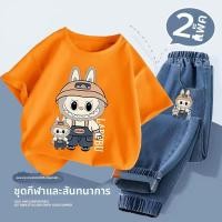 ราคา 2025 ชุดกีฬาเด็กชายสไตล์ใหม่เสื้อผ้าเด็กแขนสั้นหล่อสไตล์แฟชั่นฤดูร้อน (29942012683)