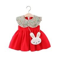 ราคา ชุดเดรสลายดอกแขนกุดสำหรับฤดูใบไม้ร่วง มาพร้อมตุ๊กตากระต่าย (48901442424)