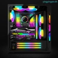 ราคา YIN COOLMOON F300 เคสคอมพิวเตอร์ตั้งโต๊ะแชสซี DIY แถบโคมไฟบรรยากาศสีสันสดใส (57550457640)