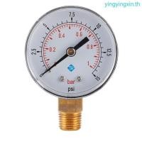 ราคา YIN 1 4 BSPT Thread Mini Low Pressure Meter Pressure Double Scale Manometer สําหรับ Air (54250467560)