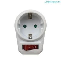 ราคา YIN ยุโรปปลั๊กแปลง 1 ถึง 1 Way Power Adapter Adaptor พร้อมสวิตช์ 16A AC 250V EU Travel Socket (51000457584)