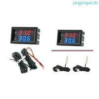 ราคา YIN Mini Direct Current 4 28V Dual Display Digital พร้อมเครื่องวัดแรงดันไฟฟ้าเครื่องทดสอบเซ็นเซอร์อุณหภูมิรถในร่ม (49700482537)