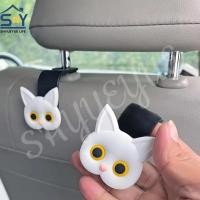 ราคา 1 2PCS 3D Cat Car Seat Headrest แขวนตะขอรถจัดเก็บสําหรับรถยนต์ทั่วไป (52600201131)