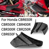 ราคา สําหรับ Honda CBR650R CBR500R CBR400R CBR300R CBR250R CBR650F Winglet สปอยเลอร์ด้านข้างชุดลมรถจักรยานยนต์พลาสติก Carbon Flow Deflector ฝาครอบอุปกรณ์เสริมคู่ (43011766977)
