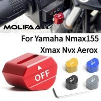 ราคา รถจักรยานยนต์ CNC อลูมิเนียมไฟเลี้ยวปุ่มสําหรับ Yamaha XMAX 300 NVX AEROX NMAX 155 พวงมาลัยสวิทช์ตกแต่ง Pad อุปกรณ์เสริม (43010675998)