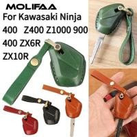 ราคา สําหรับ Kawasaki Z1000 Z900 ZX6R ZX10R Ninja 400 Z400 Vulcan 650 ฝาครอบกุญแจรถจักรยานยนต์ Pu หนัง Handmade พวงกุญแจหัวเข็มขัดอุปกรณ์เสริม (25596170297)