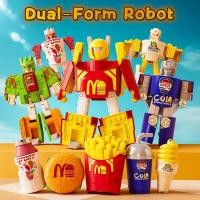 ราคา McDonalds Toy Burger หุ่นยนต์ของเล่นเปลี่ยนรูป Dual Form Robot Fries โมเดลไอศกรีมของขวัญวันเกิด (25245193157)