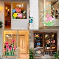 ราคา สติกเกอร์ไฟฟ้าสถิตติดกระจก รูปแบบดอกไม้ที่ดี สติ๊กเกอร์สูญญากาศ สติ๊กเกอร์ติดกระจก ตกแต่งร้านค้าบ้าน (42413796488)