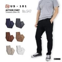 ราคา US101 No 547 กางเกงขายาวชิโน่ขาเดฟ ผ้าคอตตอนยืดทรงสวยใส่สบาย ไซร้ 30 38 (18691835317)