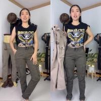 ราคา P8222 P8221 กางเกงขายาวคาร์โก้ยุทธวิธีพร้อมเข็มขัด ไซส์ S 3XL (44201829736)