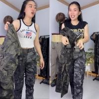 ราคา P8222 P8221B กางเกงขายาวคาร์โก้ลายพราง ยุทธวิธีพร้อมเข็มขัด ไซส์ S 3XL (29488240460)