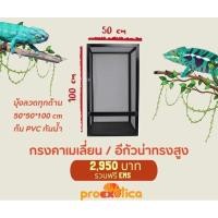 ราคา ใหญ่พิเศษ กรงกิ้งก่าคาเมเลี่ยน กรงอีกัวน่า มุ้งลวด ขนาด 50เซน 100เซน (25451367770)