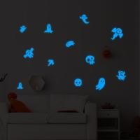 ราคา ฮาโลวีนผีสติ๊กเกอร์ส่องสว่างตกแต่งติดด้วยตนเองห้องห้องนอนผนังสติ๊กเกอร์ส่องสว่างสติ๊กเกอร์ติดผนัง (41864440644)