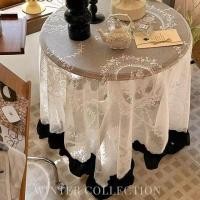 ราคา ผ้าปูโต๊ะลูกไม้สีขาว น่าระทึกใจ ตกแต่งโต๊ะกาแฟผ้าปูโต๊ะปกผ้าขนหนู (43903581178)