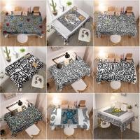 ราคา ผ้าปูโต๊ะ ผ้าคลุมโต๊ะคอมพิวเตอร์ ป้องกันฝุ่น ลายกราฟฟิติ สีดํา สีขาว (23836650500)