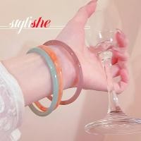 ราคา สร้อยข้อมือหยกเลียนแบบ 6 มม เครื่องประดับแฟชั่นจีนอุปกรณ์เสริม แก้วเลียนแบบหยกกําไลข้อมือ (18185367389)