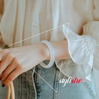 ราคา สร้อยข้อมือหยกเทียม หนา 12 8 4 มม สีขาว สไตล์จีน เครื่องประดับแฟชั่น สําหรับผู้หญิง (24402955236)