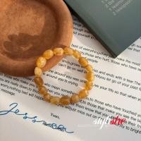 ราคา หยกสีเหลืองธรรมชาติ ลูกปัดสร้อยข้อมือยืดหยุ่น สไตล์วินเทจจีน เครื่องประดับโชคดี เหมาะสำหรับเป็นของขวัญ (42814554859)
